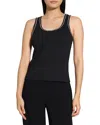 Theory Scoop Neck Tank Top In Black