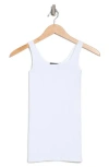Theory Tubular Scoop Neck Tank Top In White