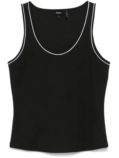 Theory Scoop Neck Tank In Black