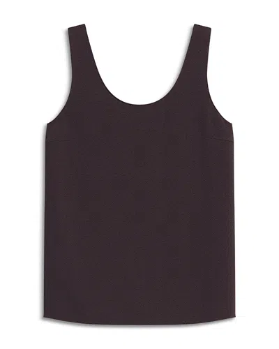 Theory Scoop Neck Tank Top In Brown