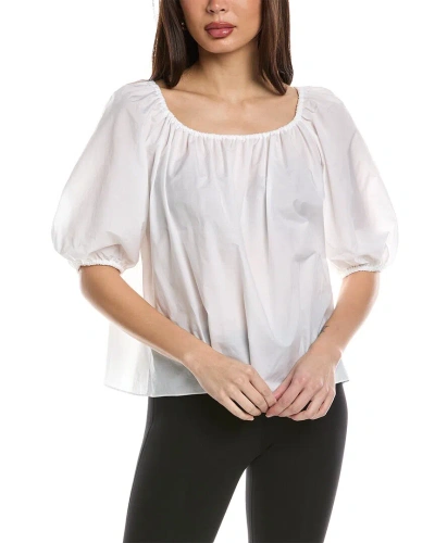 Theory Scoop Tie Top In White