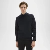 Theory Scuba-wool Combo Sweatshirt In Black