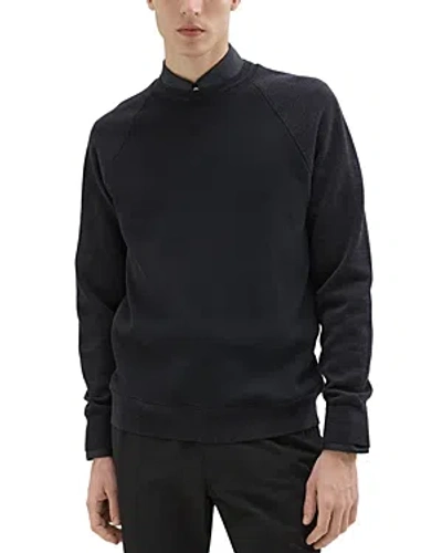 Theory Scuba Wool Combo Sweatshirt In Black