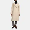 Theory Sculpted Coat In Recycled Wool Melton In Oat