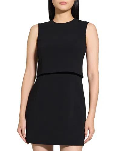Theory Sculpted Lyr Dress In Black