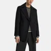 Theory Sculpted Peacoat In Recycled Wool Melton In Black