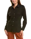 Theory Riduro Organic Cotton Button-up Shirt In Black
