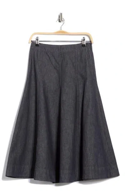 Theory Seamed A-line Skirt In Black