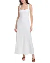 THEORY THEORY SEAMED LINEN-BLEND MAXI DRESS