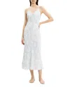 Theory Slip Dress In Floral Satin Georgette In White