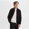 Theory Sean Jacket In Double-face Wool-cashmere In Black/dk Charcoal Mel