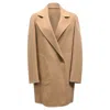 Theory Secured Button Coat In Brown Wool In Brown