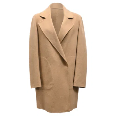 Theory Secured Button Coat In Brown Wool