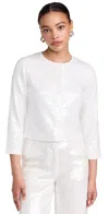 THEORY SEQUIN CARDIGAN WHITE