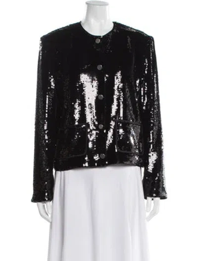 Pre-owned Theory Sequin Evening Jacket In Black