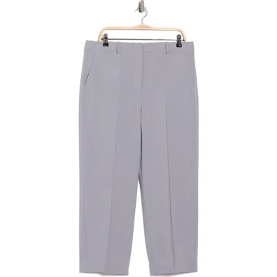 Theory Sevona High Waist Wool Blend Pants In Gray
