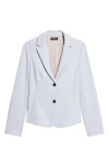 Theory Shaped Notch Lapel Blazer In Gray