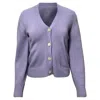 Theory Shaped Cardigan In Purple Cashmere In Purple