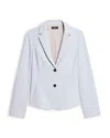 Theory Shaped Notch Lapel Blazer In Blue
