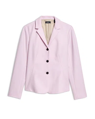 Theory Shaped Wool Blazer In Purple