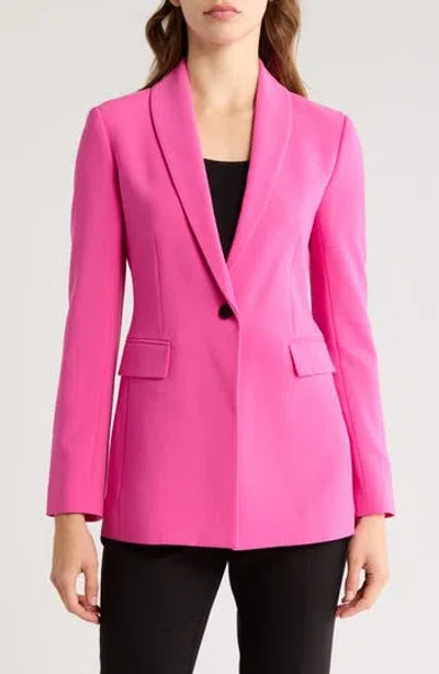 Theory Shawl Collar Power Blazer Jacket In Carnation