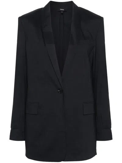 THEORY SHAWL-LAPELS SINGLE-BREASTED BLAZER