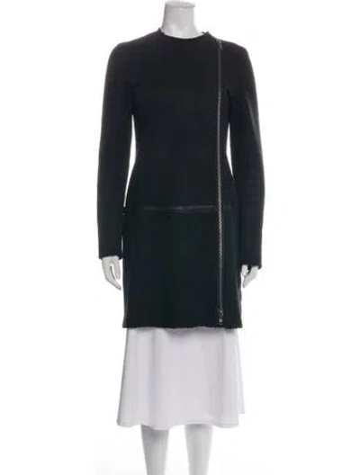 Pre-owned Theory Shearling Coat In Black