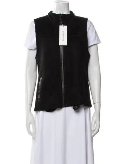 Pre-owned Theory Shearling Fur Jacket In Black