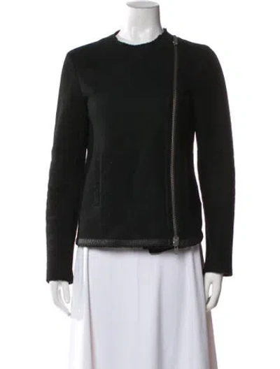 Pre-owned Theory Shearling Fur Jacket In Black