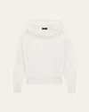 Theory Sheer Blouson Hoodie In White