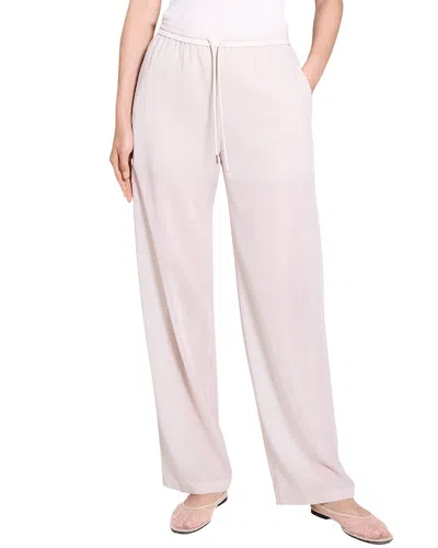 Theory Sheer Lightweight Wool Pant In Pink