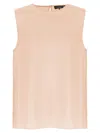 Theory Keyhole Back Lightweight Fabric Top In Pink