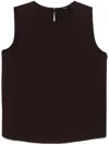 Theory Silk Sleeveless Top With Relaxed Silhouette In Black