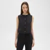 Theory Shell Top In Good Cotton In Black