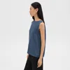 Theory Shell Top In Silk Georgette In Ash Blue