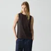 Theory Shell Top In Silk Georgette In Brown