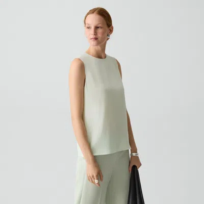 Theory Shell Top In Silk Georgette In Neutral