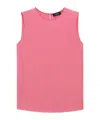 Theory Shell Top In Silk Georgette In Pink