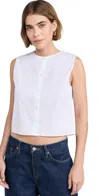 Theory Shell Top In Good Cotton In White
