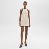 Theory Clean Shift Sleeveless Mini Dress In Sand/black