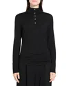 Theory Shirred Henley In Black