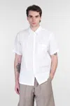 Theory Shirt In White Linen