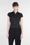 Theory Cap-sleeve Modern Silk Georgette Blouse In Black