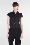Theory Cap-sleeve Modern Silk Georgette Blouse In Black