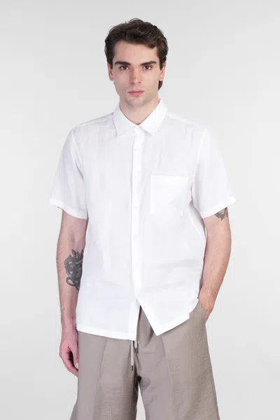 Theory Shirt In White Linen