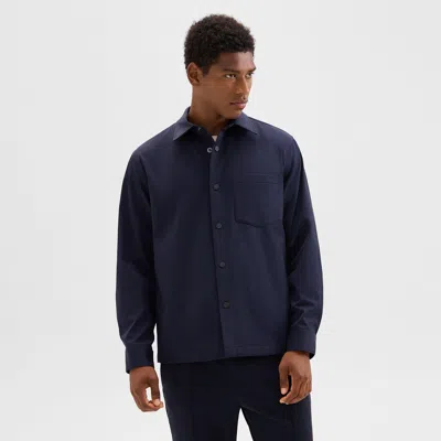 Theory Shirt Jacket In Neoteric In Navy