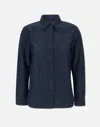 Theory Straight Cotton Denim Shirt In Blue In Blue