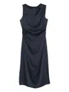 Theory Shldr Drape Dr.crush Clothing In Blue