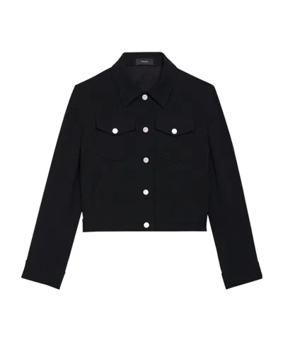 Theory Short Casual Jacket In Black