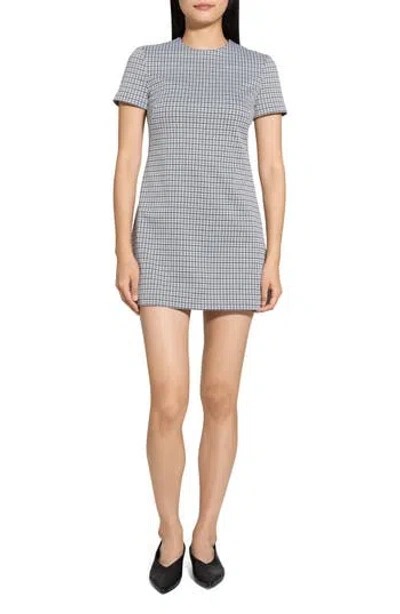 THEORY THEORY SHORT SLEEVE A-LINE MINI DRESS